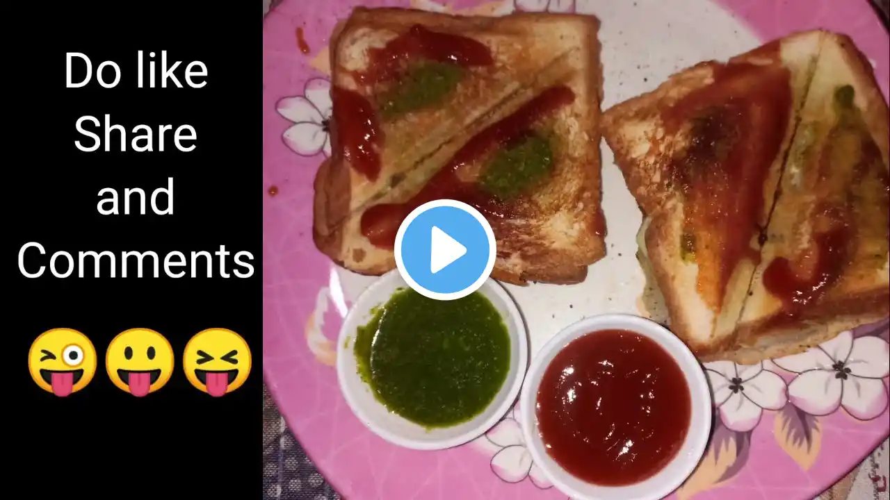 सैंडविच आलू मसाला तवे पर। Masala Sandwich Recipe। Potato Sandwich Recipe । Sandwich Recipe