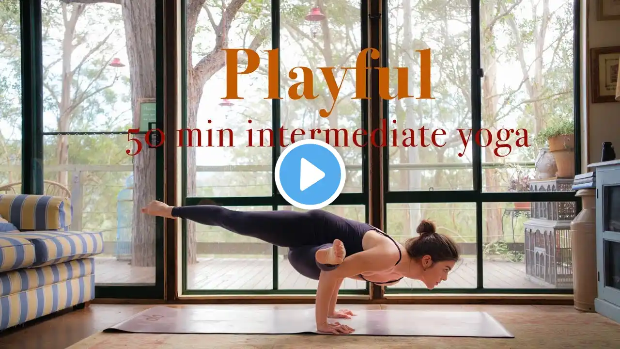 50 Min Intermediate to Advanced Yoga | Playful Vinyasa | Full body mobility, strength and balance