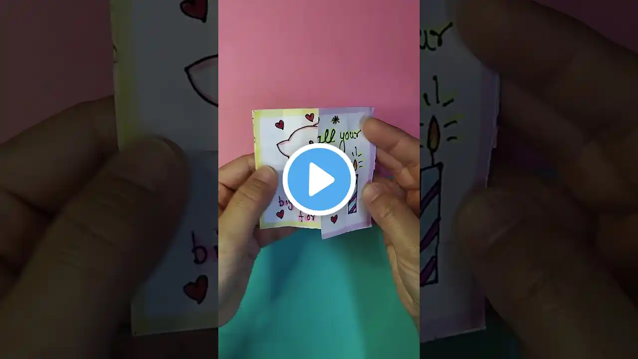 Never Ending Birthday Card# Youtubeshort#craft#papercraft#birthdaycard#short