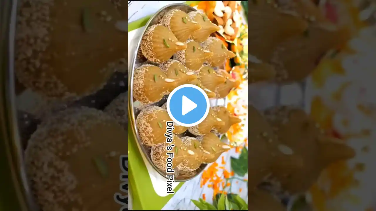 #shorts No Mawa , No Condensed milk सिर्फ केले और गेहूं के आटे से Modak #modakrecipe