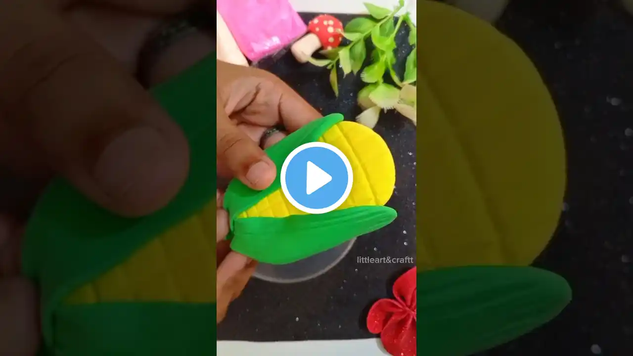 making clay corn 🌽/nice 🫣#diy #clay #craft #viral #shorts #tiktok #trending