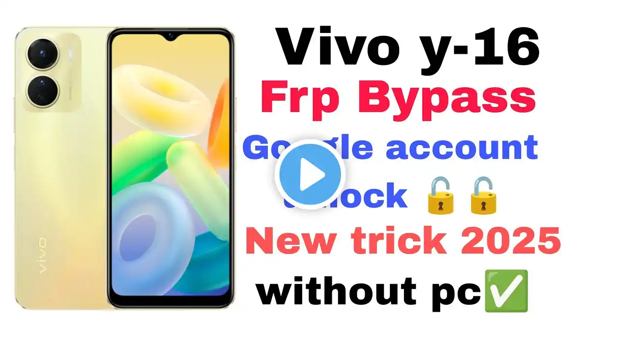 vivo y 16 frp bypass Android 12 ( New Update 2025 ) Vivo V2204|V2214 frp bypass || Without Pc 100%