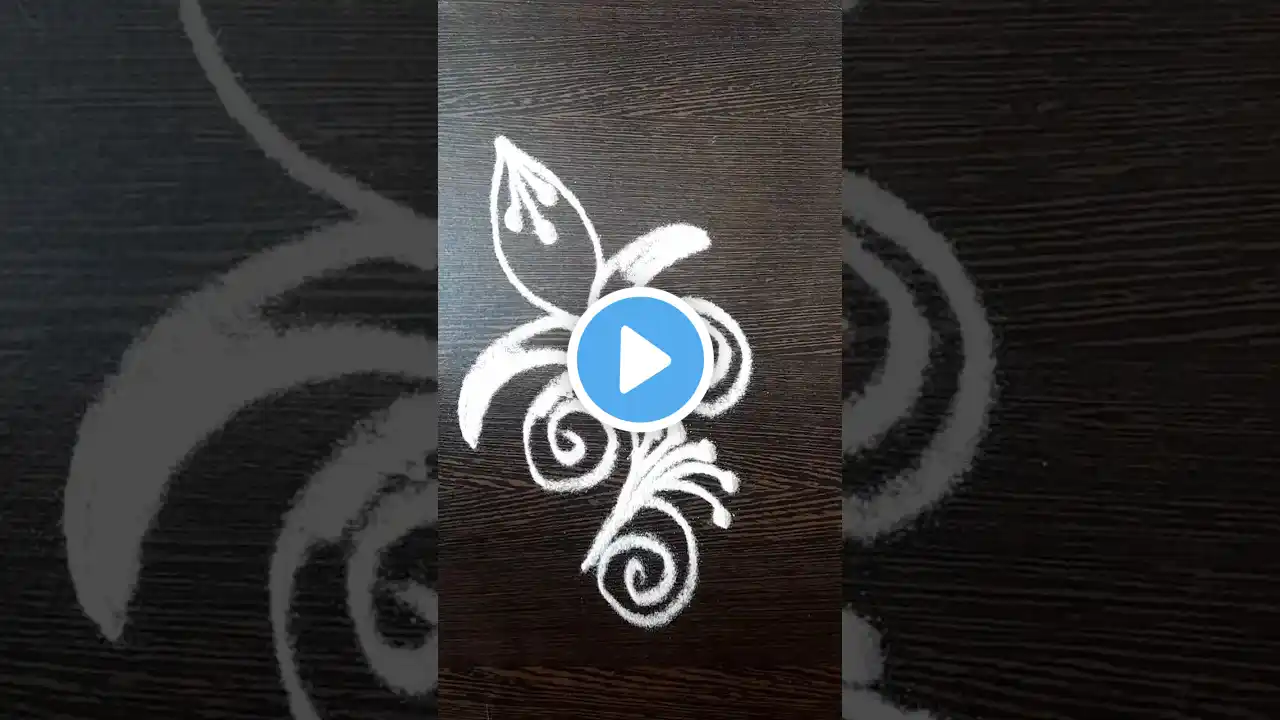 simple daily use rangoli design #shorts #viralvideo #rangoli #freehandrangolis #muggulu #kolam