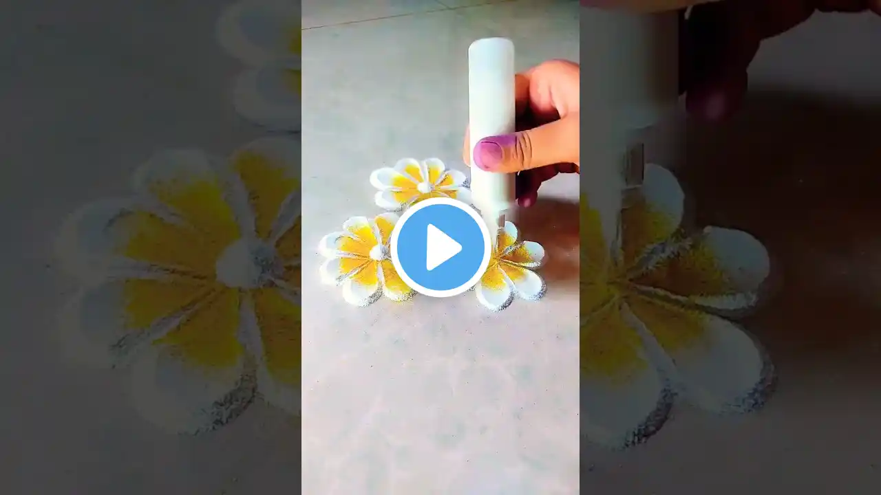 Simple rangoli for beginners #rangoli #youtubeshorts#shortvideo#ytshorts#trending#viralvideo #shorts