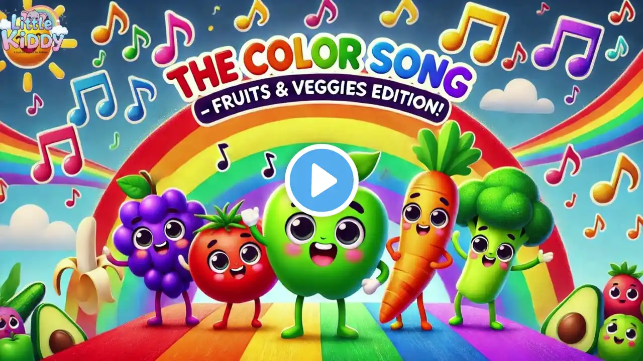 Colours Names song with fruit & veggies fun | kids learning song | colours Name Song | Kids rhym