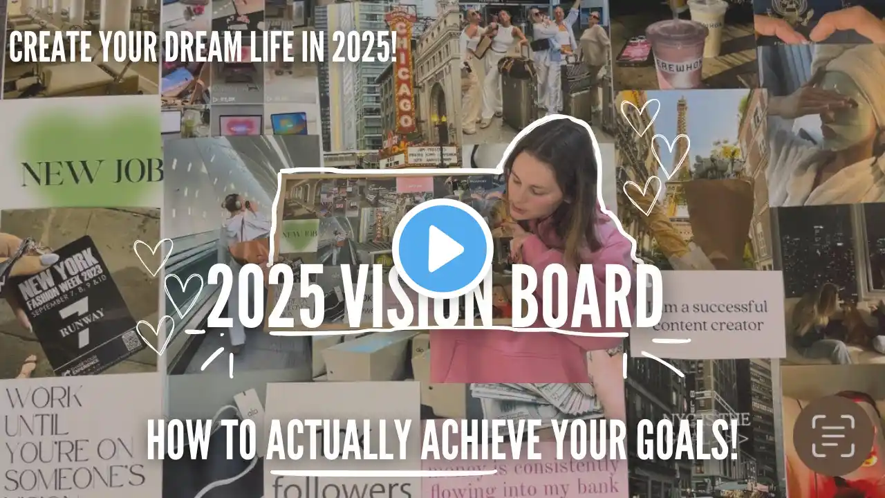 how to create the ultimate VISION BOARD | MANIFEST your dreams into reality for 2025!