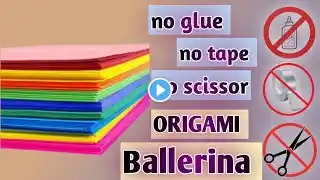 Ballerina origami instructions | DIY origami dancing girl | origame | fidget origami paper.