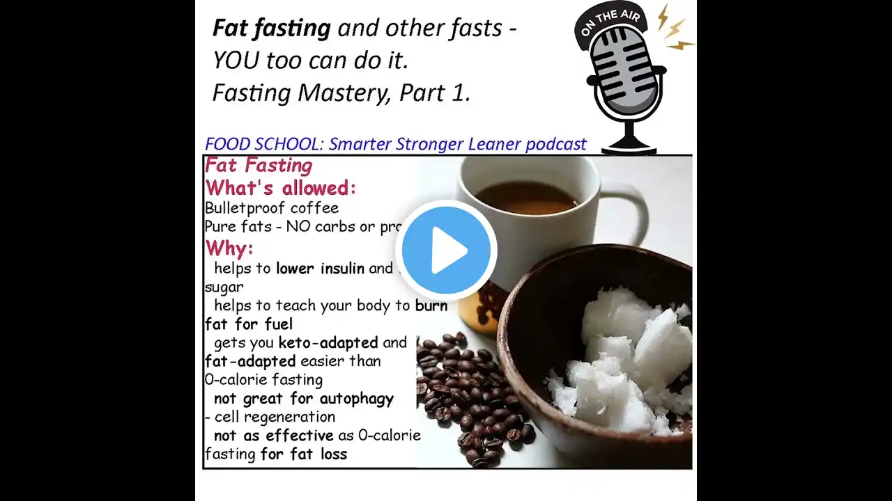 Fat fasting and other fasts - YOU too can do it. Fasting Mastery, Part 1.