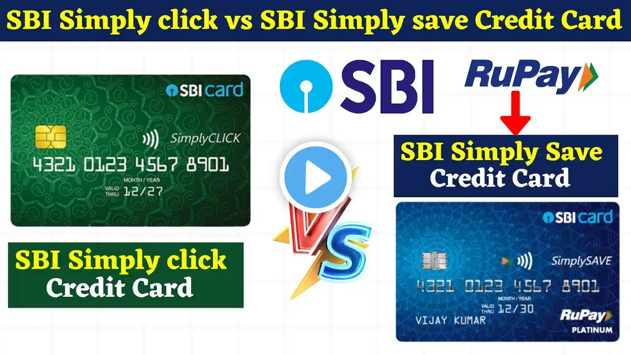 SBI Simply Click Credit Card vs SBI Simply Save Credit Card⚡Best festival credit card 2023