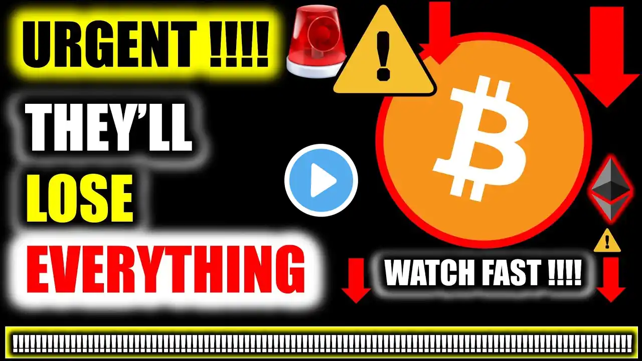 ⚠️ URGENT! ALERT FOR ALL BITCOIN & CRYPTO HOLDERS!⚠️BTC Price Analysis TA/ Cryptocurrency News Today