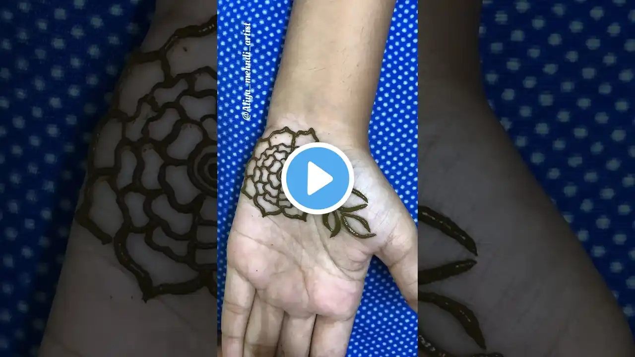 VERY EASY FLORAL MEHNDI DESIGN 😍😱/#trending #shorts #viral #youtubeshorts #bridal #shortvideo