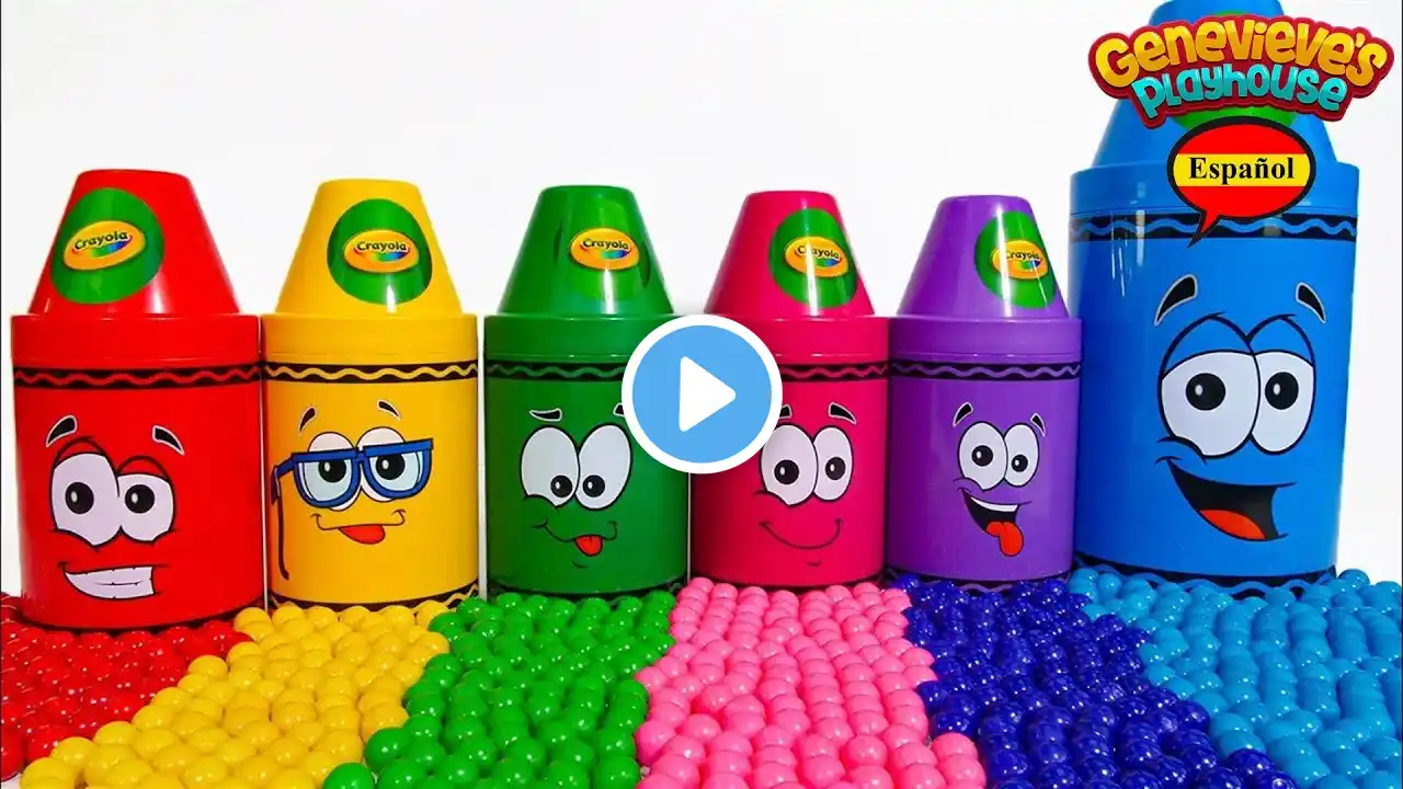 ¡Aprende los Colores con un Arcoíris de Crayones Sorpresa!