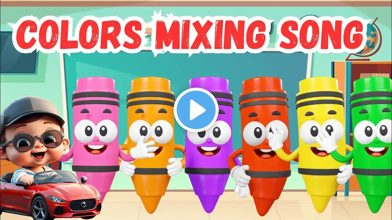 The Colors Mixing Song | Nursery Rhymes & Kids Songs | Learn Rainbow Colors | Primary Colours Poem