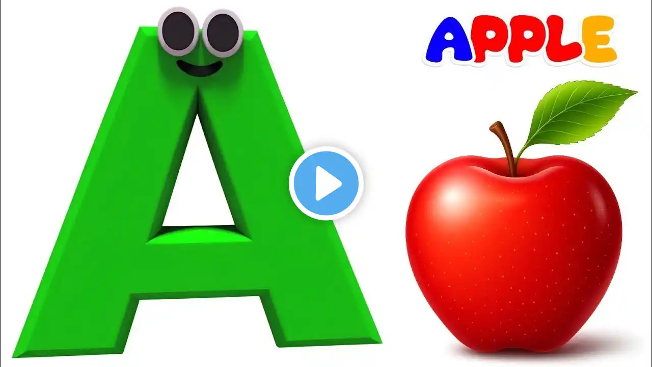 Learn The ABC Phonic Song with APPLE as Your First Lesson-ABC Songs, ABCD, Nursery Rhymes, Baby Song