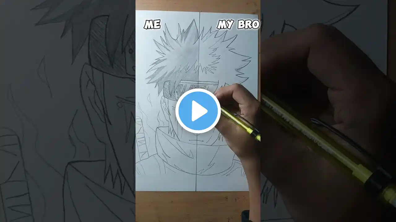 🔥Me Vs MY Bro✨sketch #anime #naruto #shisui  #drawing #art #sketch #shortsfeed #shorts