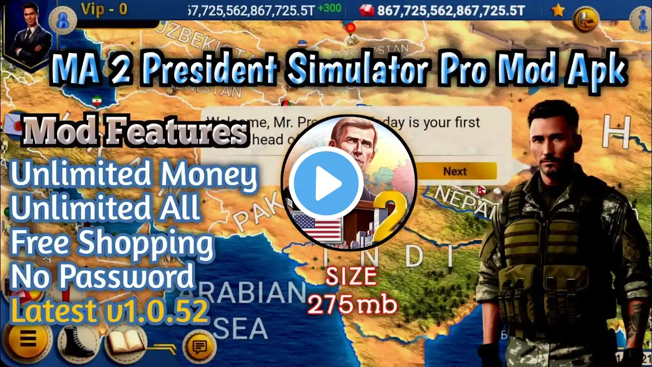 MA2 President Pro Simulator Mod Apk | Unlimited Money | Free Shopping | No Password | Latest v1.0.52