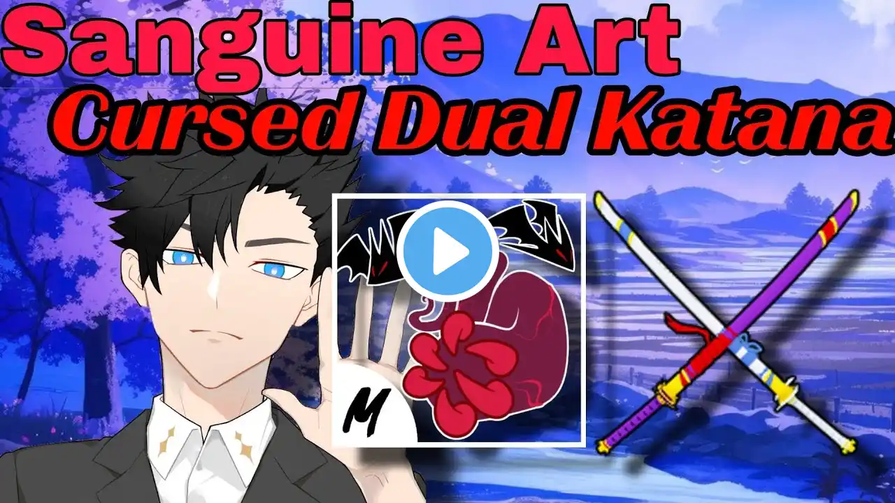 Sanguine Art + Cursed Dual Katana Blox Fruits Pvp Pc