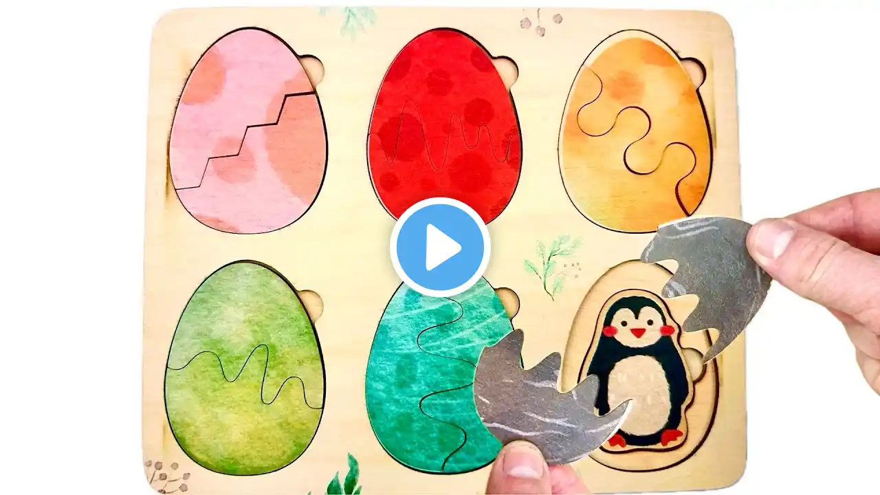 Learn Animals & Colors With Eggs Interactive Puzzle | Best Preschool Toddler Fun Toy Learning Video