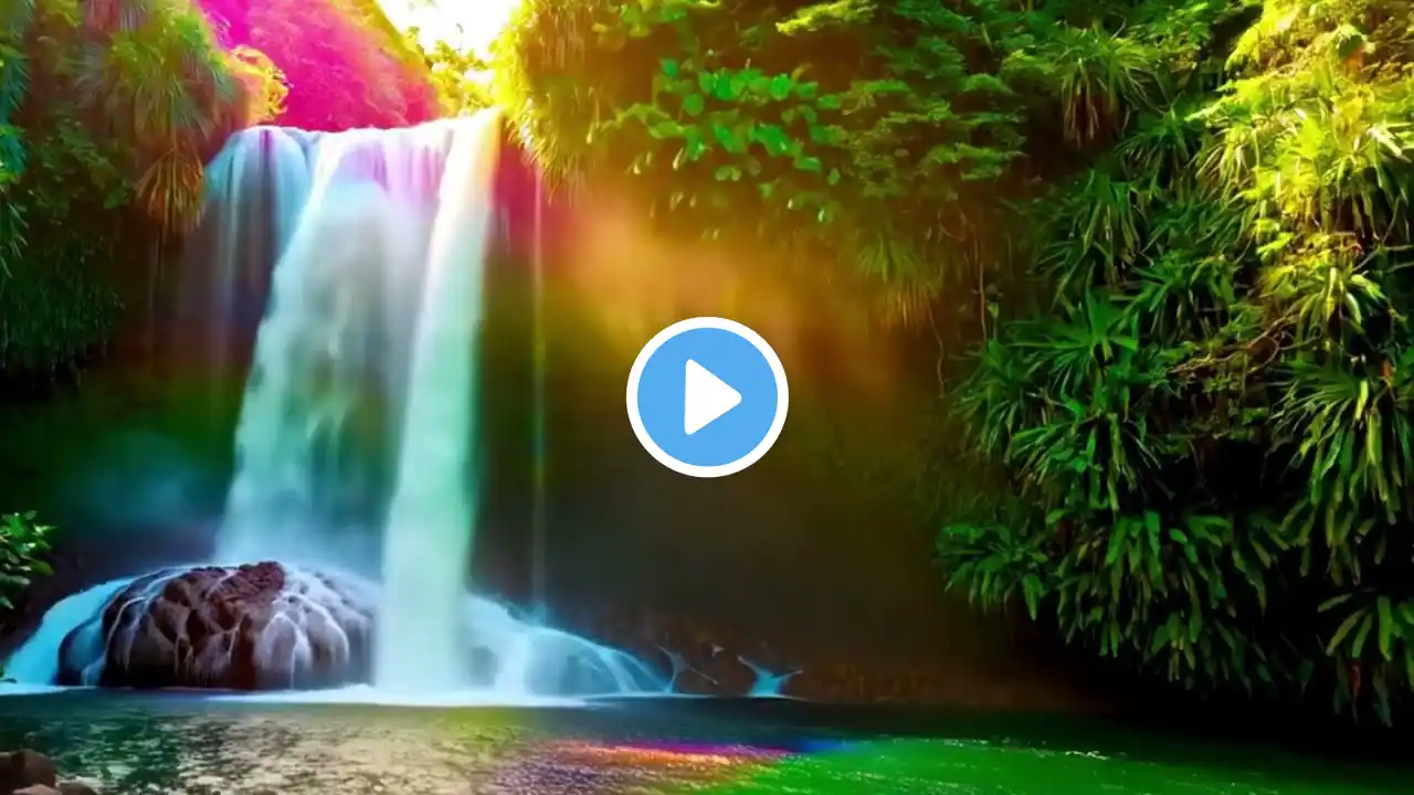 Soothing waterfall sound heals the heart and calms the nervous system, #CalmingSounds, #NatureSounds