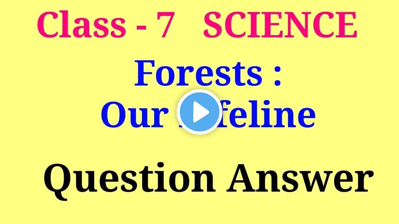 forest our lifeline class 7th question answer