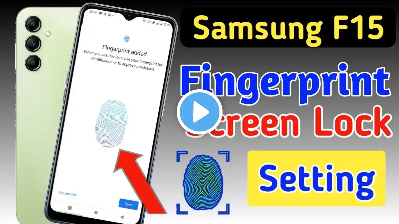 Samsung f15 5g fingerprint screen lock/fingerprint lock setting in Samsung f15 /fingerprint sensor