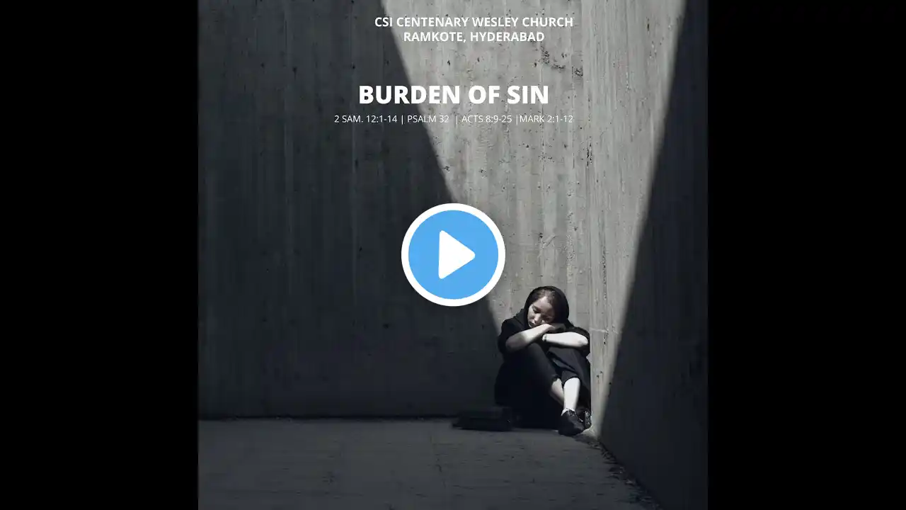 Sunday Service On 16-3-2025 at 9:30 Am  \\ Releasing from the Burden of Sin \\    *Rev.G.Sures.