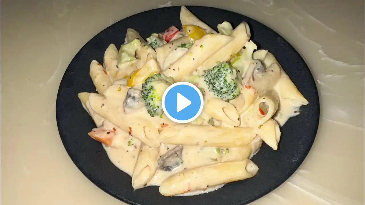 Vegetable White Sauce Pasta Cafe Style Recipe