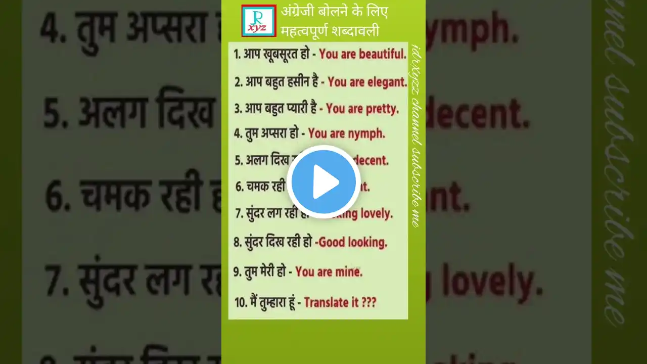 महत्वपूर्ण शब्दावली #trending #viral #spoken #english #ytshorts #shorts #video