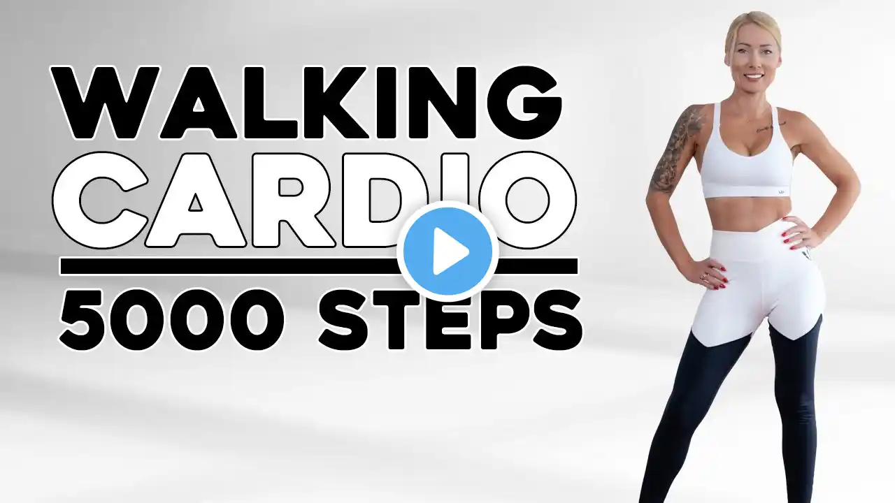 5000 STEPS IN 30 MIN - Walking Cardio Dance Workout to Burn Fat, Mood Booster, No Repeat, No Jumping