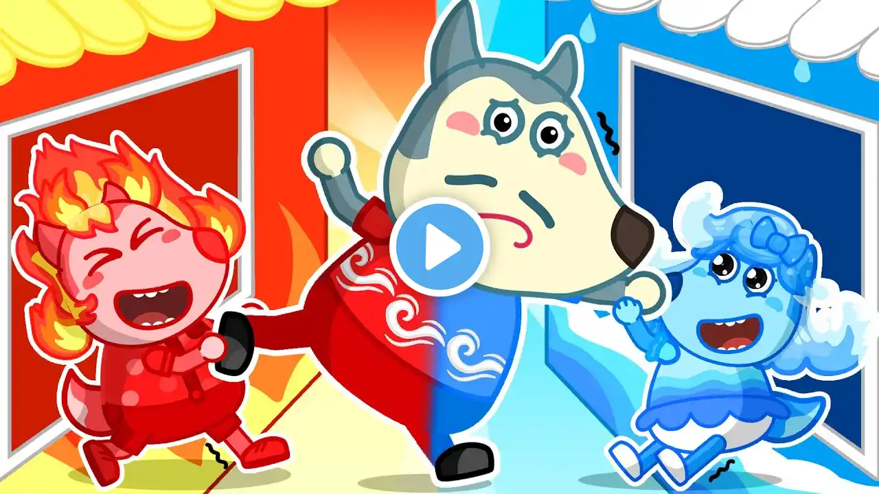 Fire Boy vs Water Girl 🔥💧 Sharing is Caring Songs | Kids Songs & Nursery Rhymes by Wolfoo Friends