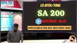 SA 200 || CA HARSHAD JAJU || CA INTER\IPCC AUDIT REVISION || STANDARDS ON AUDITING