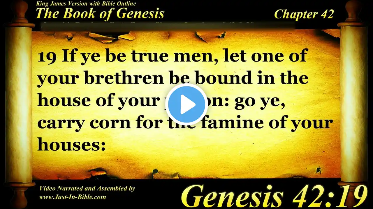 Genesis Chapter 42 - Bible Book #01 - The Holy Bible KJV Read Along Audio/Video/Text