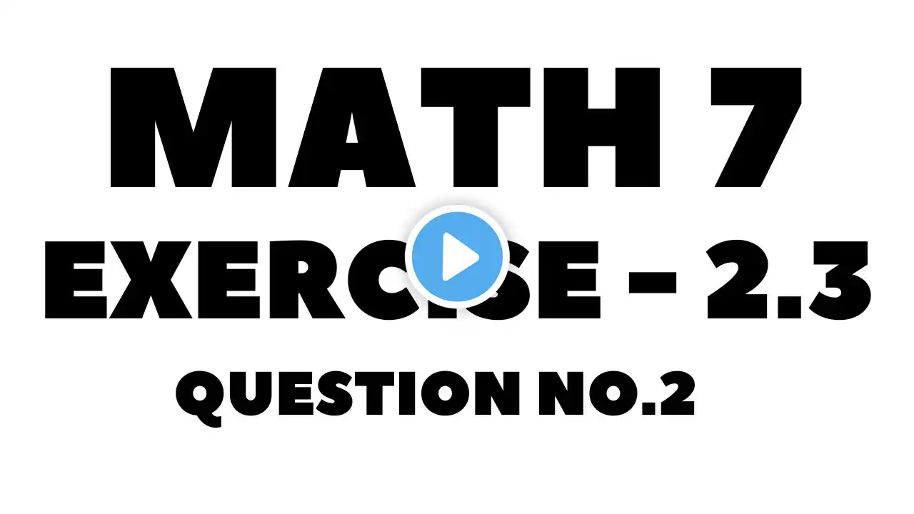 Exercise 2.3 Question no.2 - Math 7 || Find the degree of polynomial