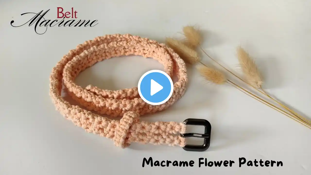 DIY Macrame Belt Tutorial | Macrame Flower Pattern | Easy Macrame Belt for Beginners