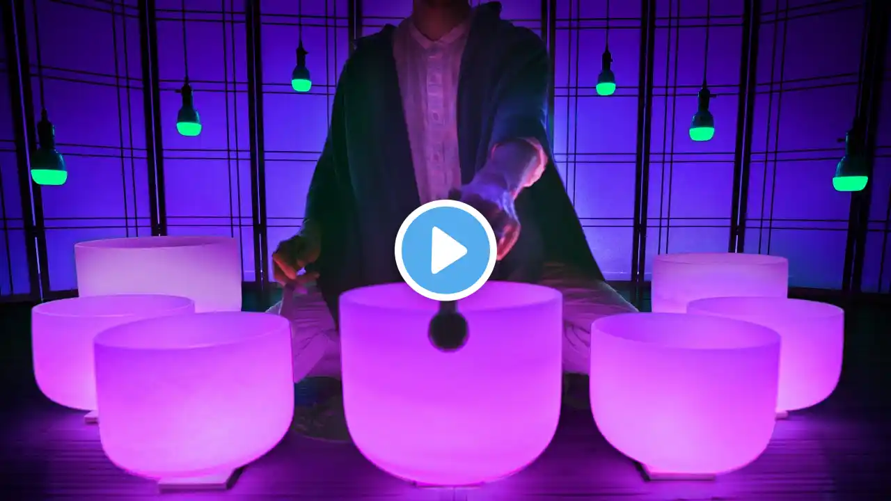 SLEEP IN SECONDS | Crystal Singing Bowls Sound Bath Music for Bedtime