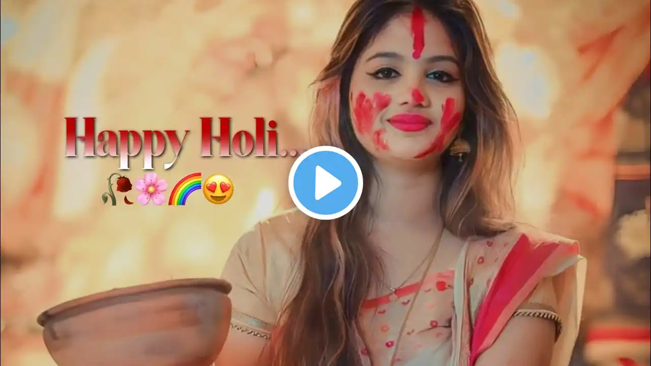 Happy Holi❤️|| Romantic shayari holi status|| holi love whatsapp status || Happy Holi shayari status