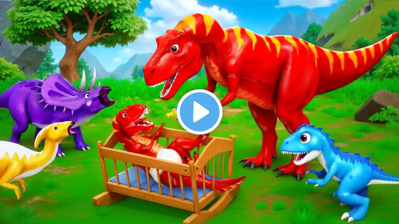 Tiny T-Rex Rescue Mission! Brave Mother T-Rex's Adventure to Save Her Baby | Heartwarming Journey!