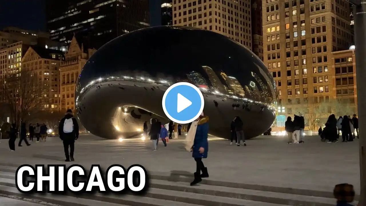 Exploring Evening In Chicago On Sunday | January 26, 2025 | 4K 60fps City Sounds