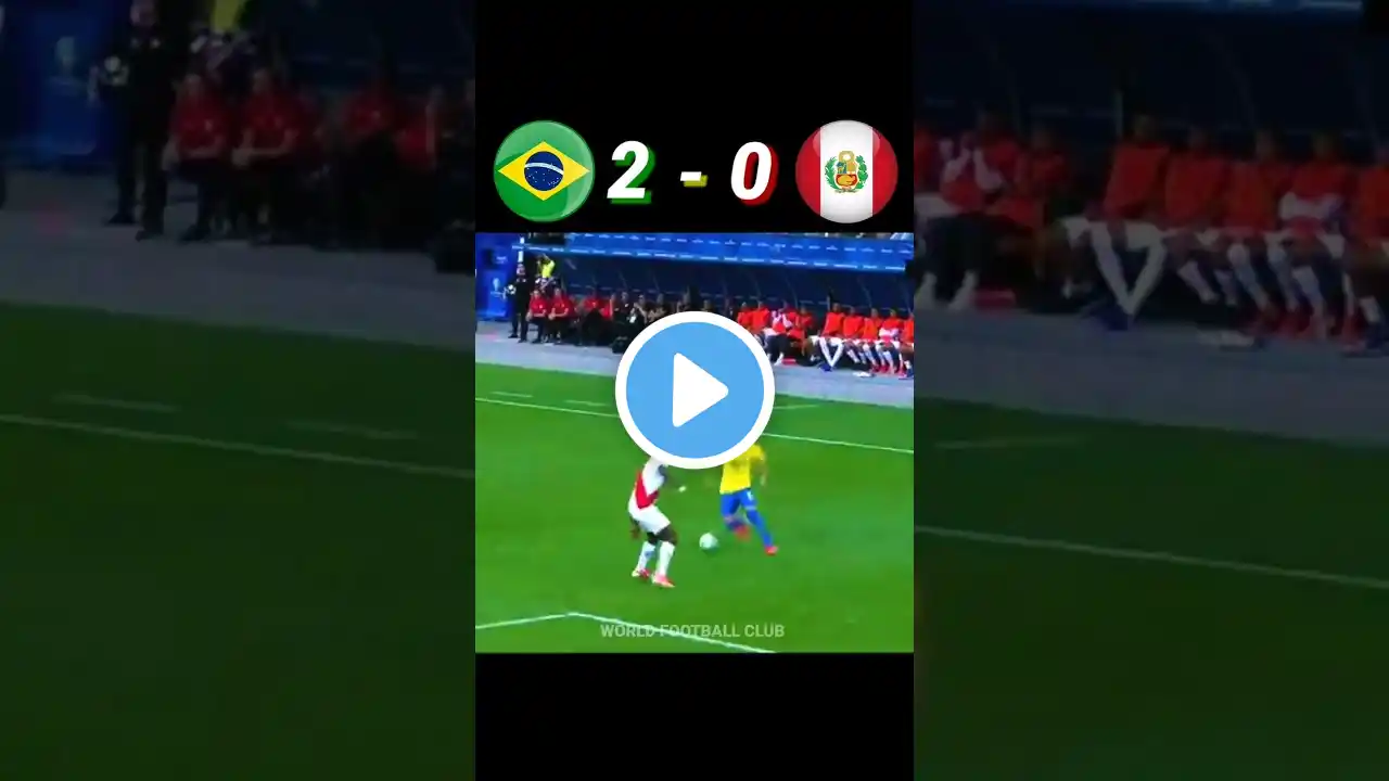 Brazil 🇧🇷 5-0 Peru 🇵🇫 highlights goal explained 🔥 | copa america 2019 #football #shorts