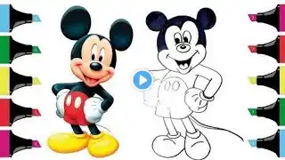 How To Draw Mickey Mouse Easy Step by Step||Cute Little Mickey Mouse Drawing For Kids and Toddlers