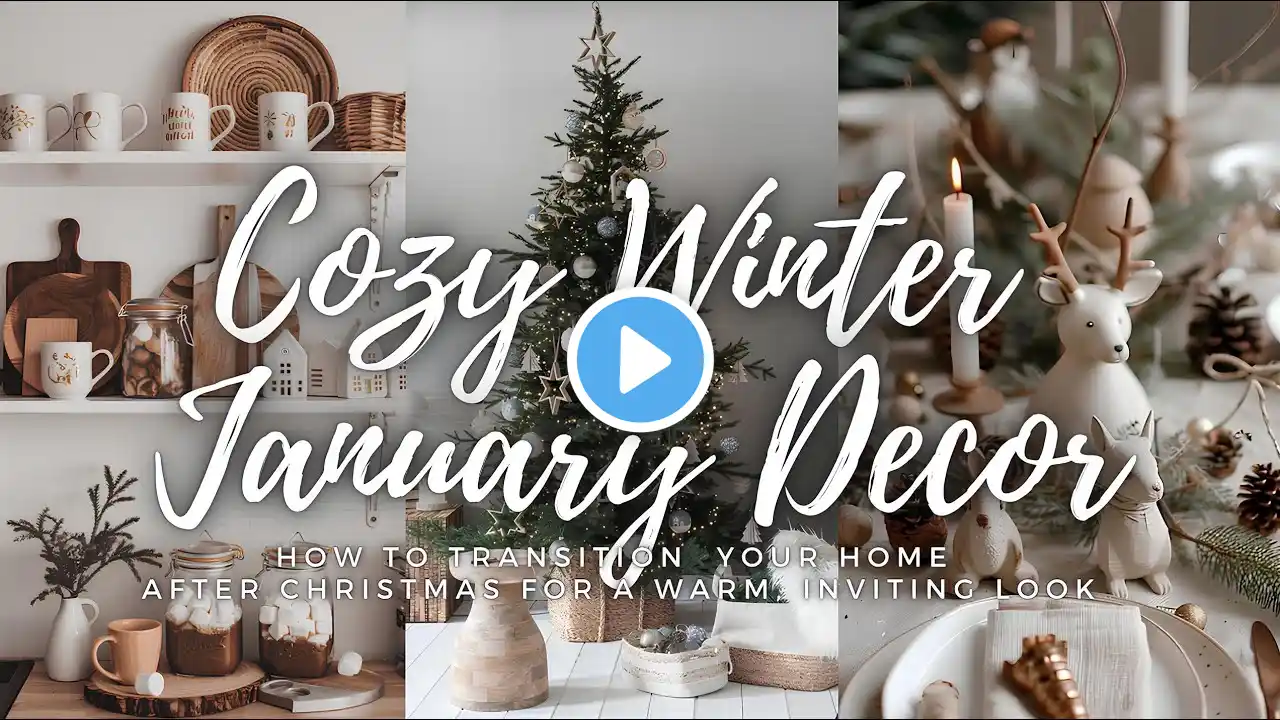 Cozy Winter January Decor: How to Transition Your Home After Christmas for a Warm, Inviting Look ❄️🪵