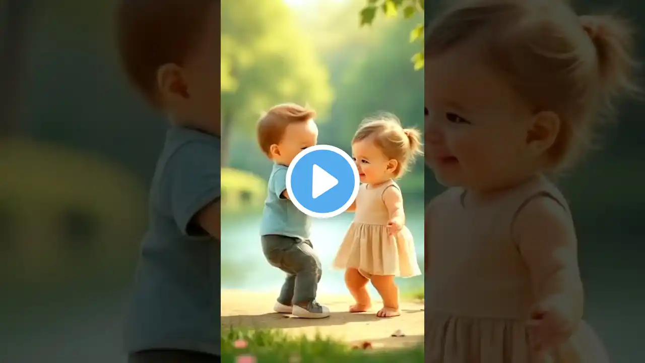 Two Cute Baby Dance #ai #shorts #babywalk #cutebabydancepiupiu #cutebabydanceshort #cutebabydance