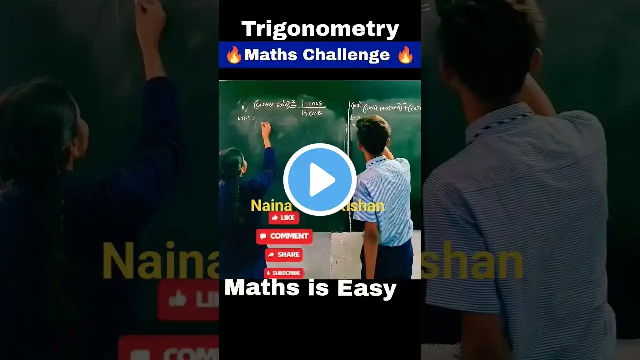 Trigonometry Class 10🔥 | Maths Challenge | Class 10 Maths #youtubeshorts #trend #shorts #mathsiseasy