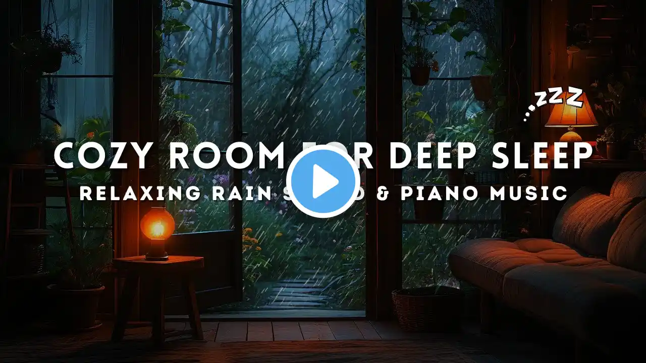 Cozy Night & Gentle Rain Sounds 🌙 Peaceful Piano Music to Help You Sleep & Relax