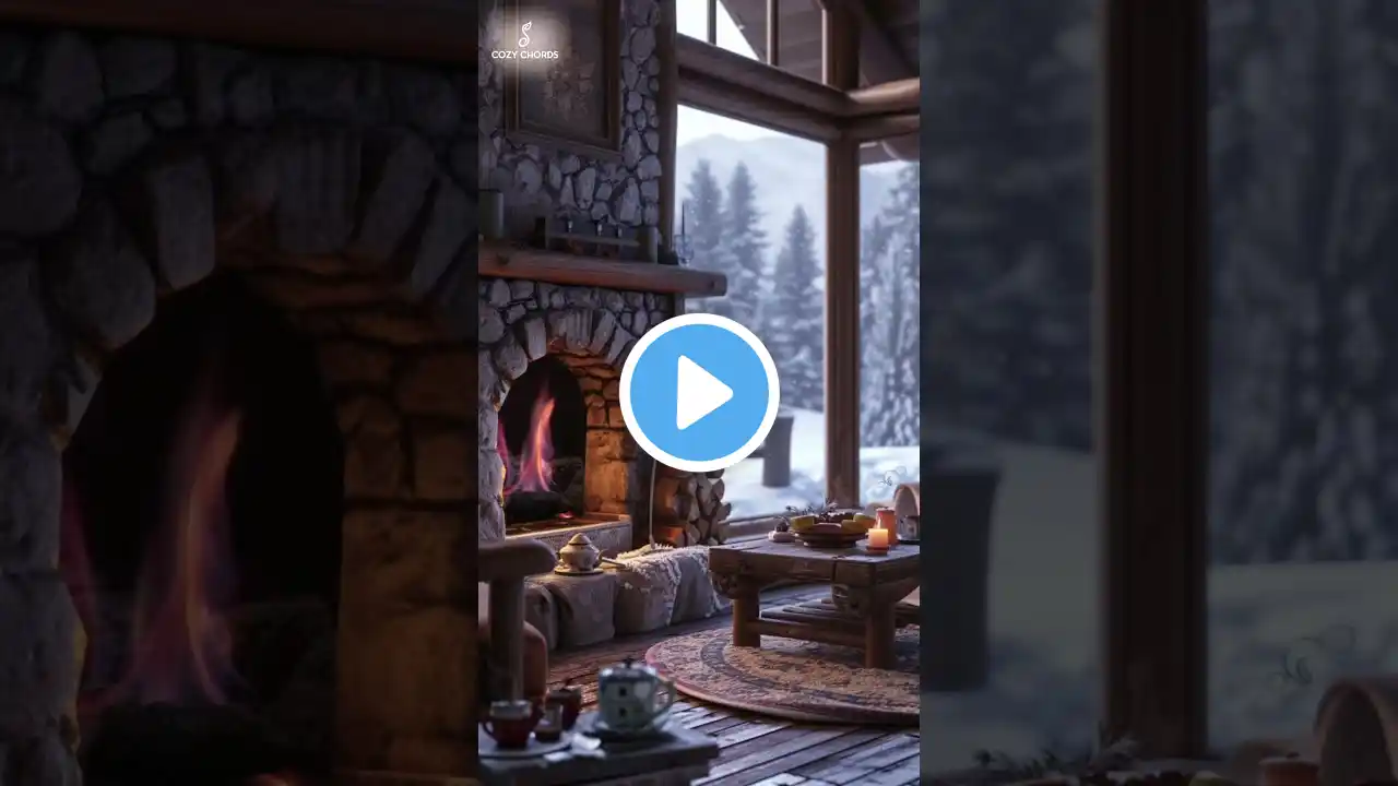 The Perfect Cozy Retreat: Dreamy Home, Warm Fire & Enchanting Snowfall