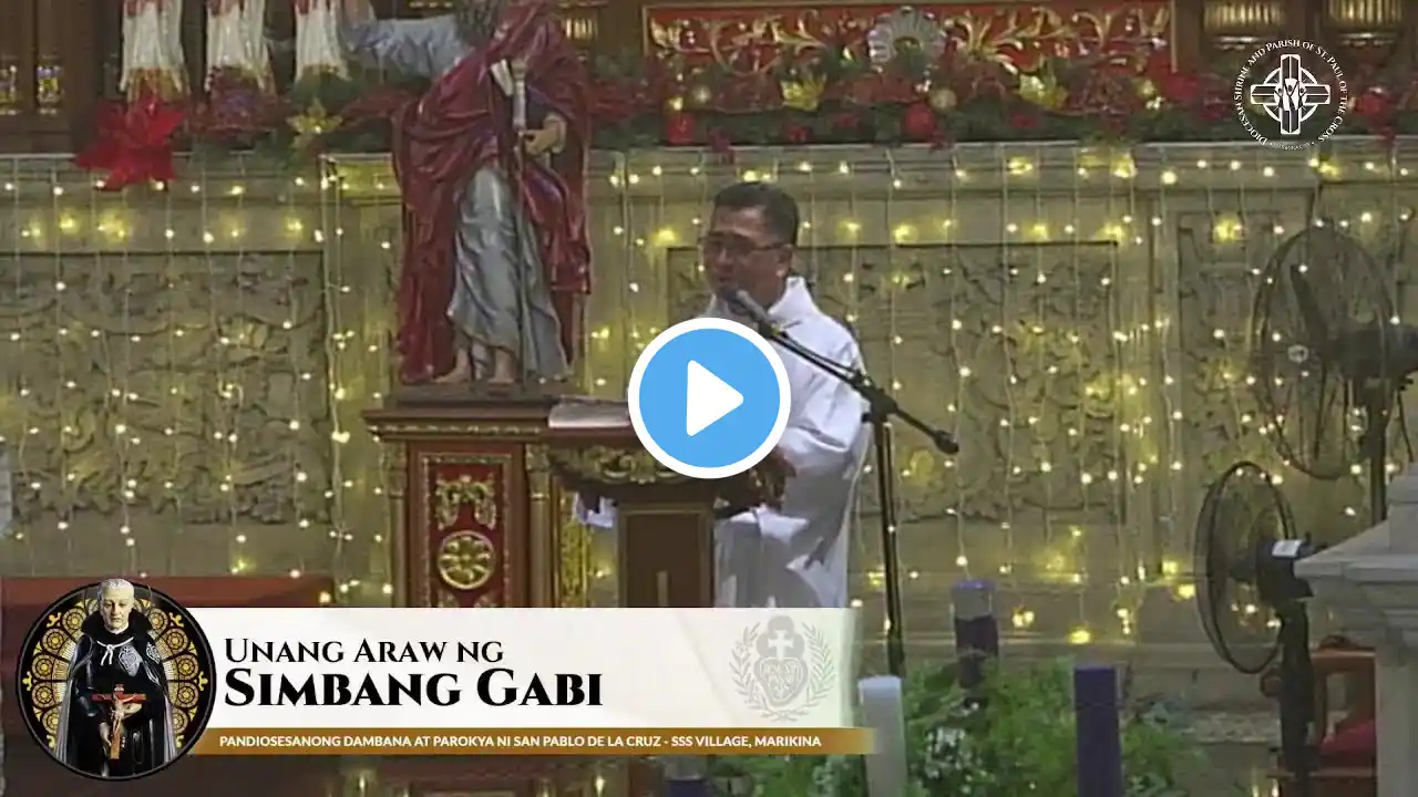 Simbang Gabi Mass – December 15, 2024 | 9 PM