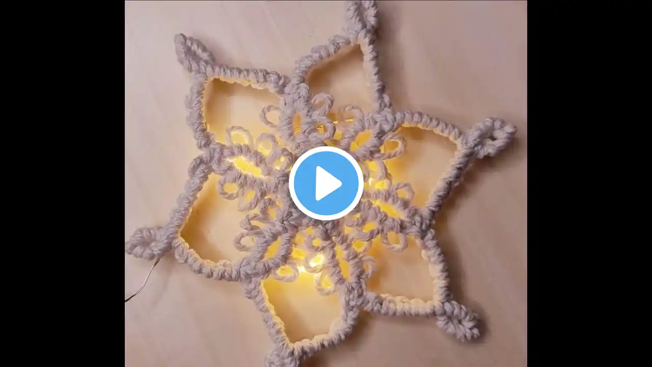 DIY Macrame snowflake. DIY snowflake. Macrame Christmas ornaments. Macrame tutorial