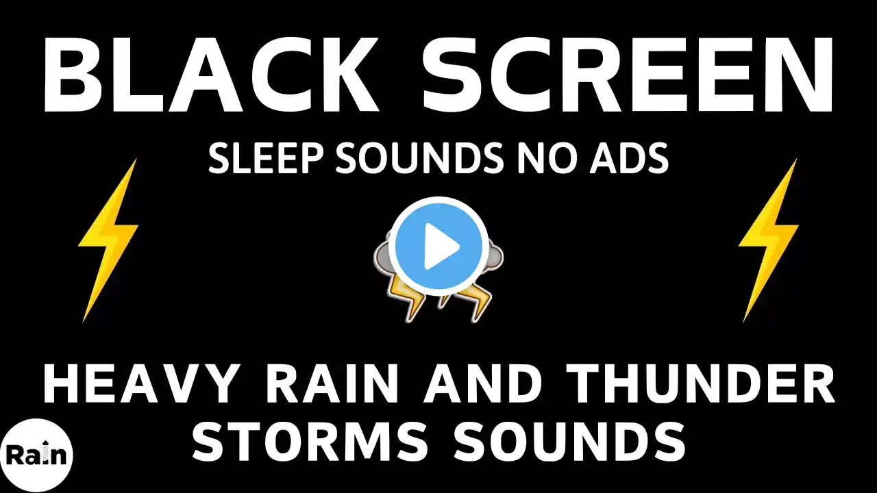 🔴 Heavy Rain and Thunder Sounds for Sleeping - Black Screen | Ultimate Relaxation with Live Rain