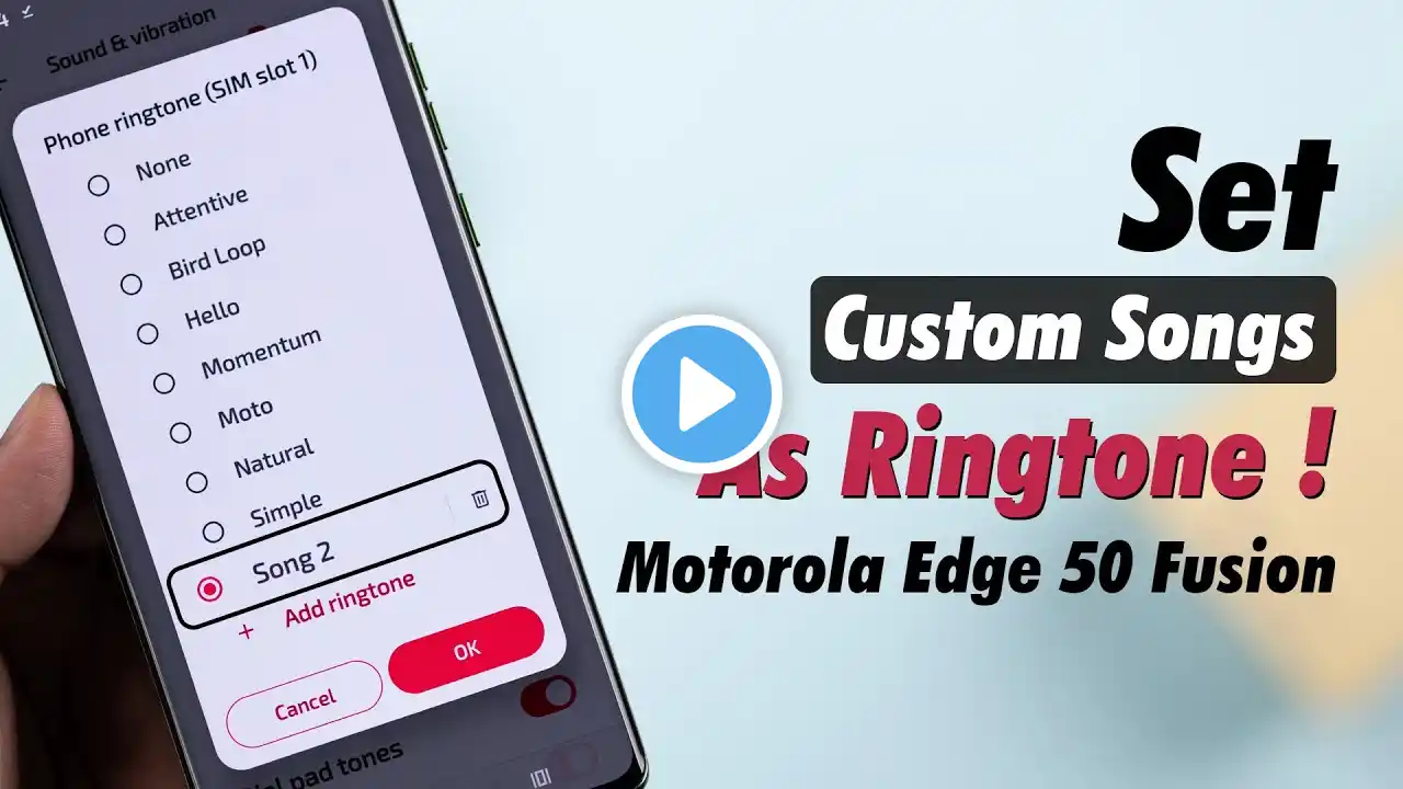 How To Set Any Song As Ringtone On Motorola Moto Edge 50 Fusion! [Custom Tone]