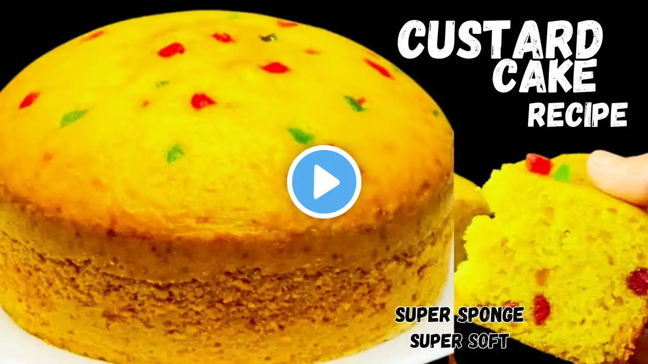 Best Homemade Custard Cake Recipe|कस्टर्ड केक|How To Make Custard Cake At Home|Fruit Cake Recipe